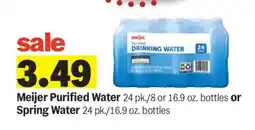 Meijer Meijer Purified Water or Spring Water offer