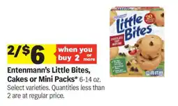 Meijer Entenmann’s Little Bites, Cakes or Mini Packs offer