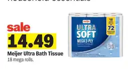 Meijer Meijer Ultra Bath Tissue offer