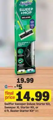 Meijer Swiffer Sweeper Deluxe Starter Kit offer