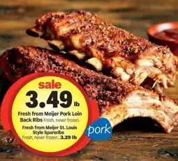 Meijer Fresh from Meijer Pork Loin Back Ribs offer