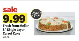 Meijer Fresh from Meijer 8” Single Layer Carrot Cake offer