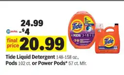 Meijer Tide Liquid Detergent, Pods or Power Pods offer