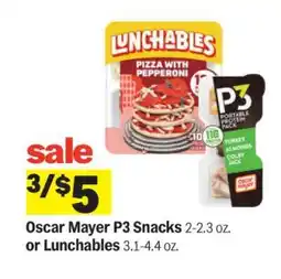 Meijer Oscar Mayer P3 Snacks or Lunchables offer