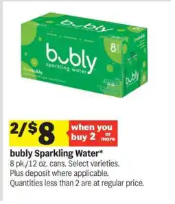 Meijer Bubly Sparkling Water offer