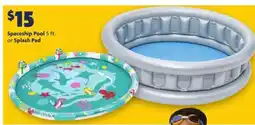 Family Dollar Spaceship Pool 5 ft. or Splash Pad offer