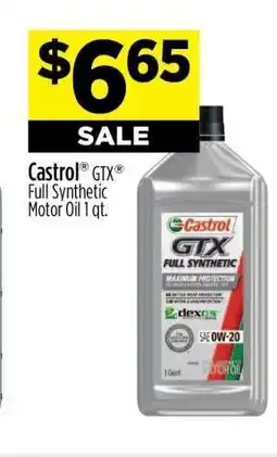 Dollar General Castrol GTX Full Synthetic Motor Oil 1 qt offer