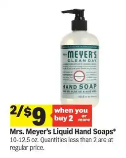 Meijer Mrs. Meyer's Liquid Hand Soaps offer