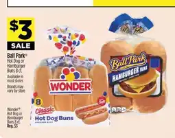 Dollar General Ball Park Hot Dog or Hamburger Buns 8 ct offer