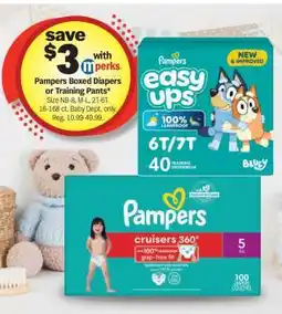 Meijer Pampers Boxed Diapers or Training Pants offer