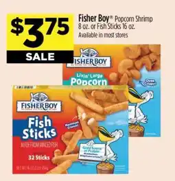 Dollar General Fisher Boy Popcorn Shrimp or Fish Sticks offer