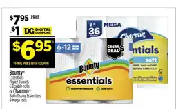 Dollar General Bounty Essentials or Charmin Essentials offer