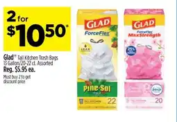 Dollar General Glad Tall Kitchen Trash Bags offer