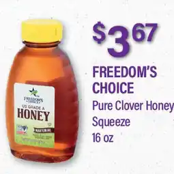 Commissary FREEDOM'S CHOICE Pure Clover Honey Squeeze offer