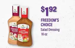 Commissary FREEDOM'S CHOICE Salad Dressing offer