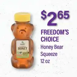 Commissary FREEDOM'S CHOICE Honey Bear Squeeze offer