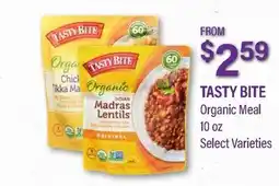 Commissary TASTY BITE Organic Meal offer