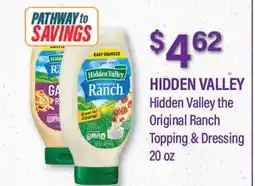 Commissary HIDDEN VALLEY Hidden Valley the Original Ranch Topping & Dressing offer
