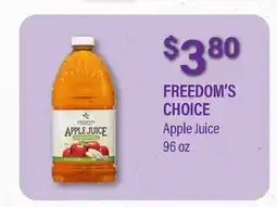 Commissary FREEDOM'S CHOICE Apple Juice offer
