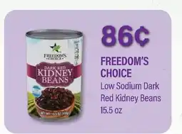 Commissary FREEDOM'S CHOICE Low Sodium Dark Red Kidney Beans offer