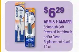 Commissary ARM & HAMMER Spinbrush Soft Powered Toothbrush or Pro Clean Replacement Heads offer
