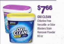 Commissary OXI CLEAN Chlorine Free Versatile or Odor Blasters Stain Remover Powder offer