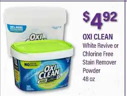 Commissary OXI CLEAN White Revive or Chlorine Free Stain Remover Powder offer