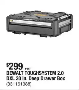 The Home Depot DEWALT TOUGHSYSTEM 2.0 DXL 30 in. Deep Drawer Box offer