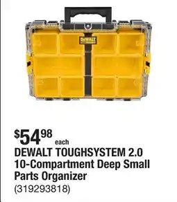 The Home Depot DEWALT TOUGHSYSTEM 2.0 10-Compartment Deep Small Parts Organizer offer