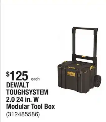 The Home Depot DEWALT TOUGHSYSTEM 2.0 24 in. W Modular Tool Box offer
