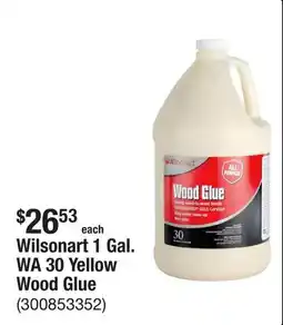 The Home Depot Wilsonart 1 Gal. WA 30 Yellow Wood Glue offer
