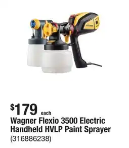 The Home Depot Wagner Flexio 3500 Electric Handheld HVLP Paint Sprayer offer