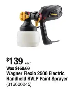The Home Depot Wagner Flexio 2500 Electric Handheld HVLP Paint Sprayer offer