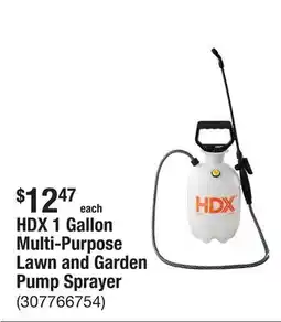 The Home Depot HDX 1 Gallon Multi-Purpose Lawn and Garden Pump Sprayer offer