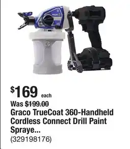 The Home Depot Graco TrueCoat 360-Handheld Cordless Connect Drill Paint Sprayer with Small Project Cup offer