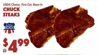 The Food Emporium Chuck Steaks offer