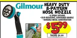 Ollie's Gilmour HEAVY DUTY 8-PATTERN HOSE NOZZLE offer