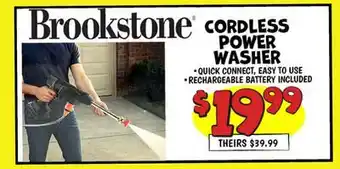 Ollie's Brookstone CORDLESS POWER WASHER offer