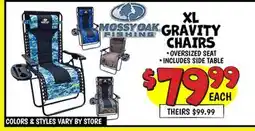 Ollie's MOSSY OAK XL GRAVITY CHAIRS offer