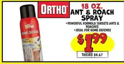Ollie's ORTHO ANT & ROACH SPRAY offer