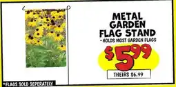 Ollie's METAL GARDEN FLAG STAND offer