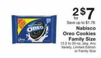 Fairway Store Market Nabisco Oreo Cookies Family Size offer