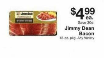 Fairway Store Market Jimmy Dean Bacon offer