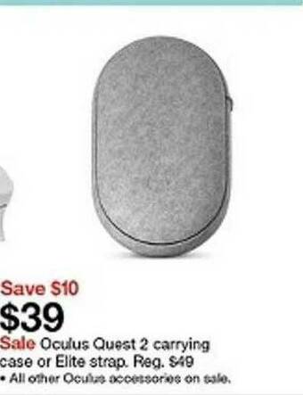 Target Oculus Quest 2 Carrying Case Or Elite Strap offer