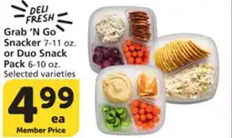 Vons Grab'N Go Snacker 7-11 oz. or Duo Snack Pack 6-10 oz offer
