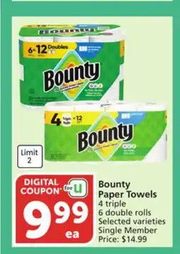 Vons Bounty Paper Towels offer