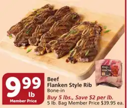 Vons Beef Flanken Style Rib offer