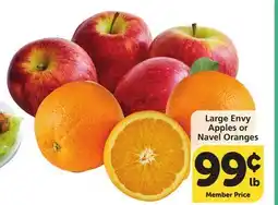 Vons Large Envy Apples or Navel Oranges offer