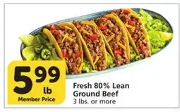 Vons Fresh 80% Lean Ground Beef offer