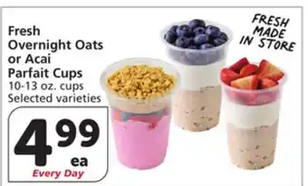 Vons Fresh Overnight Oats or Acai Parfait Cups offer